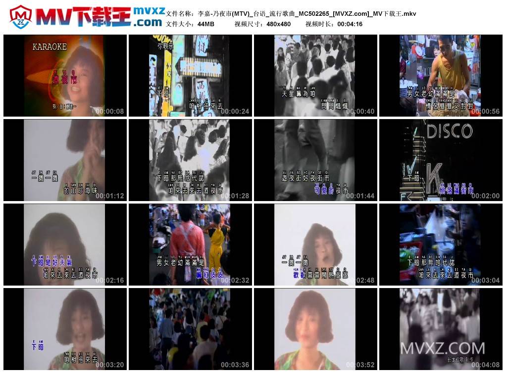 李嘉-乃夜市(MTV)_台语_流行歌曲_MC502265